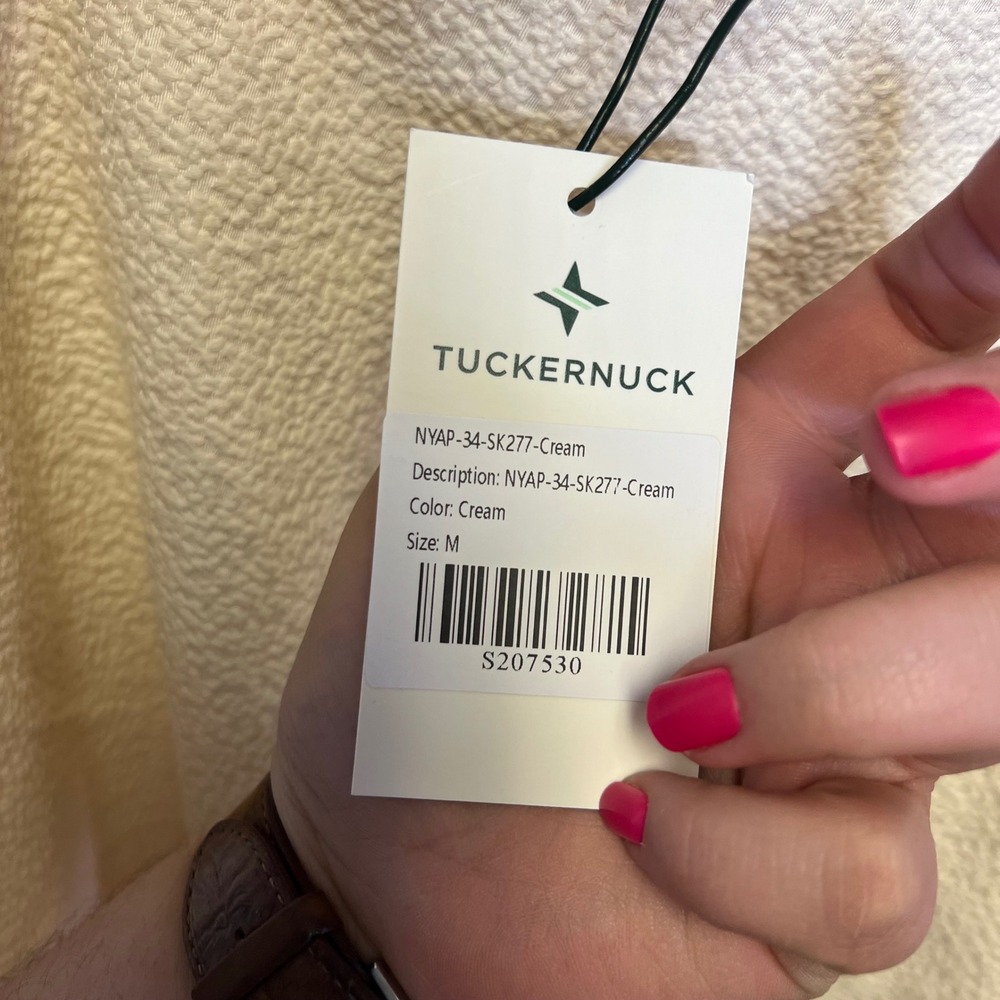 Tuckernuck Cream Textured A-Line Midi Skirt NYAP-34-SK277 Womens Size Medium NWT - Picture 5 of 5